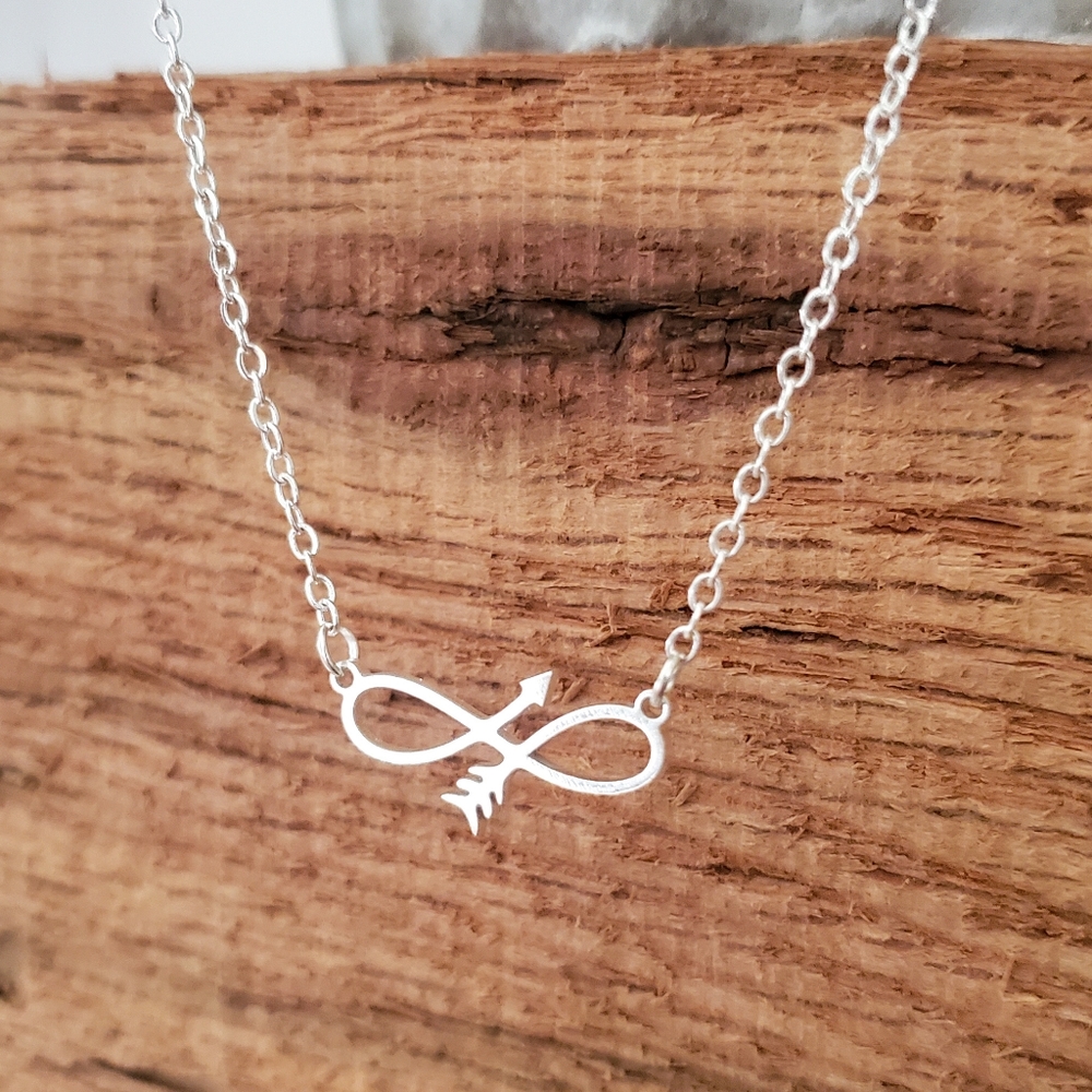 Infinity arrow necklace